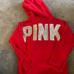 VS PINK bling Sherpa hoodie
